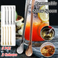 5pcs Stainless Steel Straw Spoon Removable Filter Reusable Tea Juice Stirrer - Gold