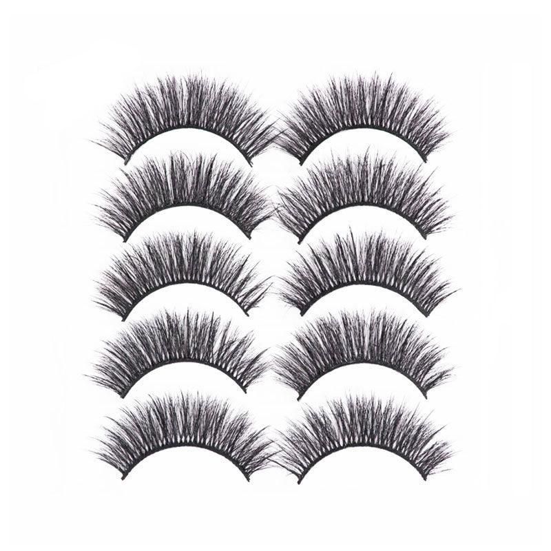 5 Pairs 3D Thick Mink Fake False Eyelashes Natural Long Wispy Makeup Lashes Au - 3D-51