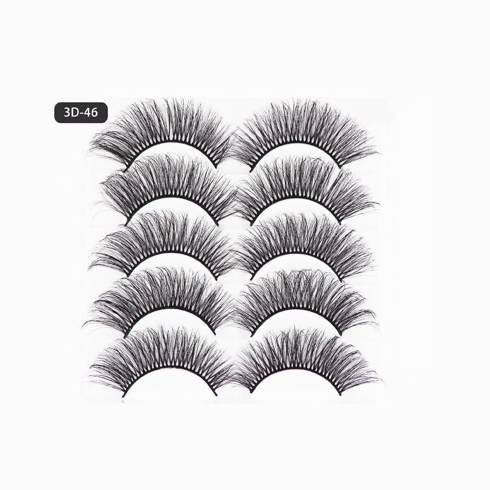 5 Pairs 3D Thick Mink Fake False Eyelashes Natural Long Wispy Makeup Lashes Au - 3D-51