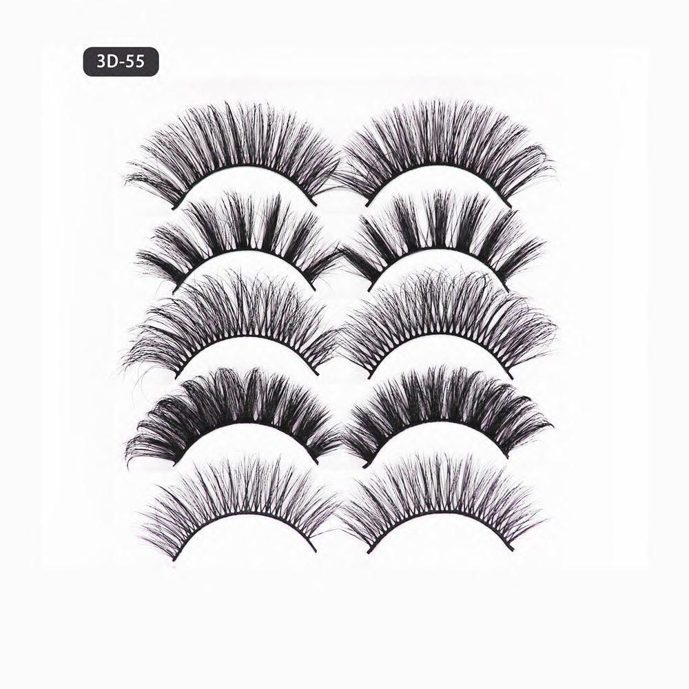 5 Pairs 3D Thick Mink Fake False Eyelashes Natural Long Wispy Makeup Lashes Au - 3D-51