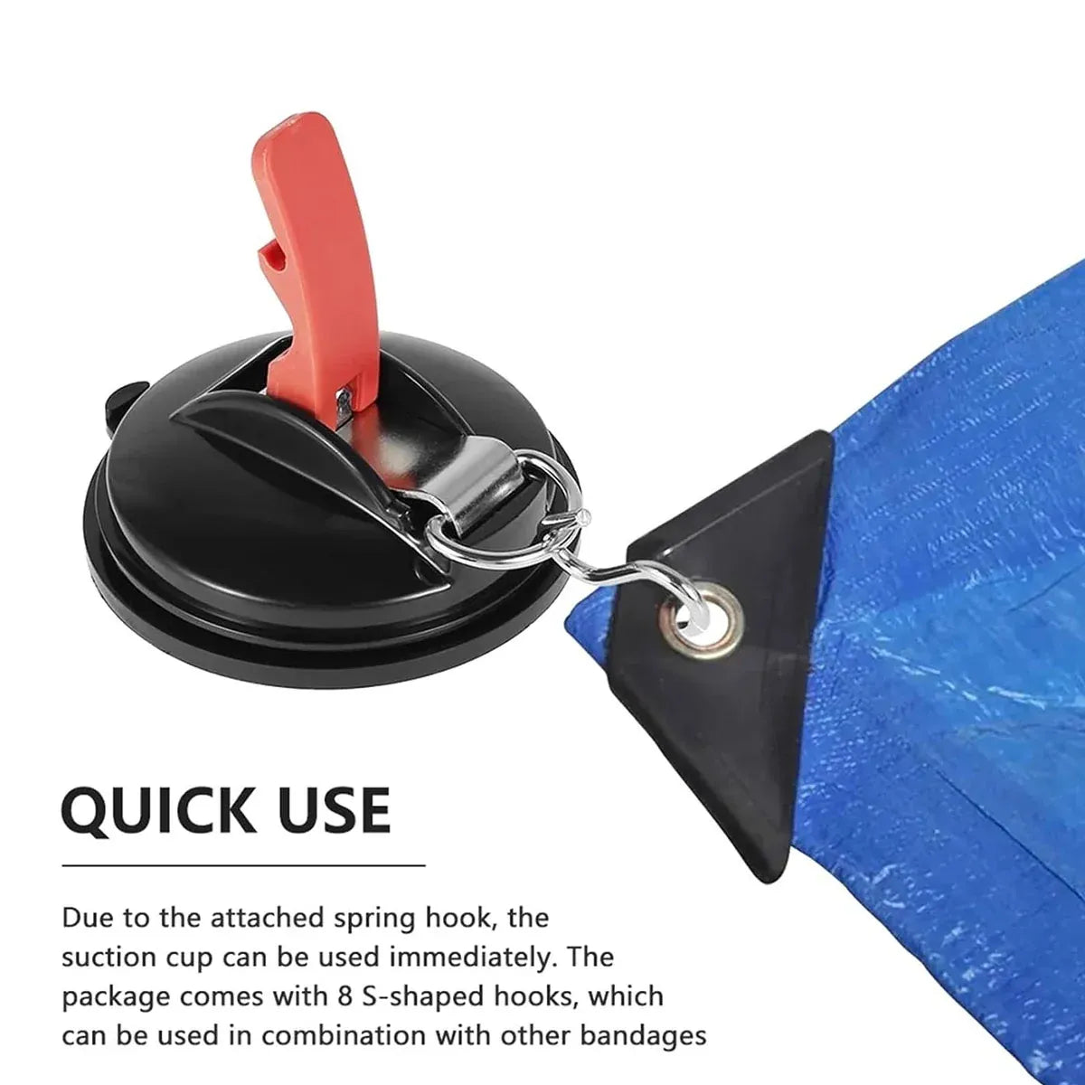 Suction Cup Anchor Holder 4pcs Multifunctional Wall Mount Household Vacuum Hooks