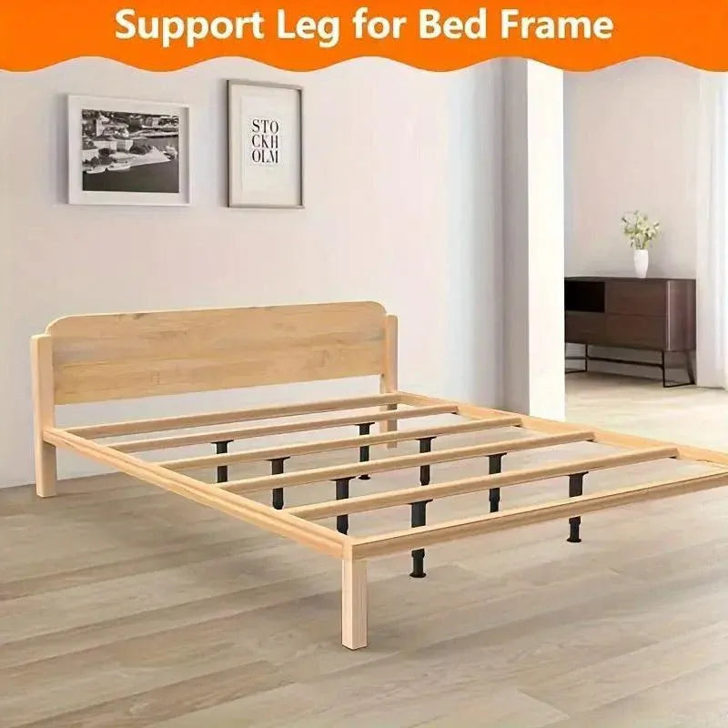 4pcs Adjustable Bed Frame Feet Ribbed Furniture Support Legs Sturdy Foundation
