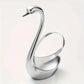 2pcs Stainless Steel Fruit Fork Coffee Spoon Set with Swan Base for Desserts