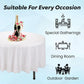 10pcs Round Tablecloth Solid Color Waterproof PEVA Table Cover 213cm Diameter - Black