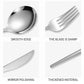 24PCS Stainless Steel Cutlery Set Knife Fork Spoon Set Durable Flatware Dining - Silver gift box set