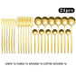 24PCS Stainless Steel Cutlery Set Knife Fork Spoon Set Durable Flatware Dining - Silver gift box set