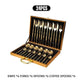 24PCS Stainless Steel Cutlery Set Knife Fork Spoon Set Durable Flatware Dining - Silver gift box set