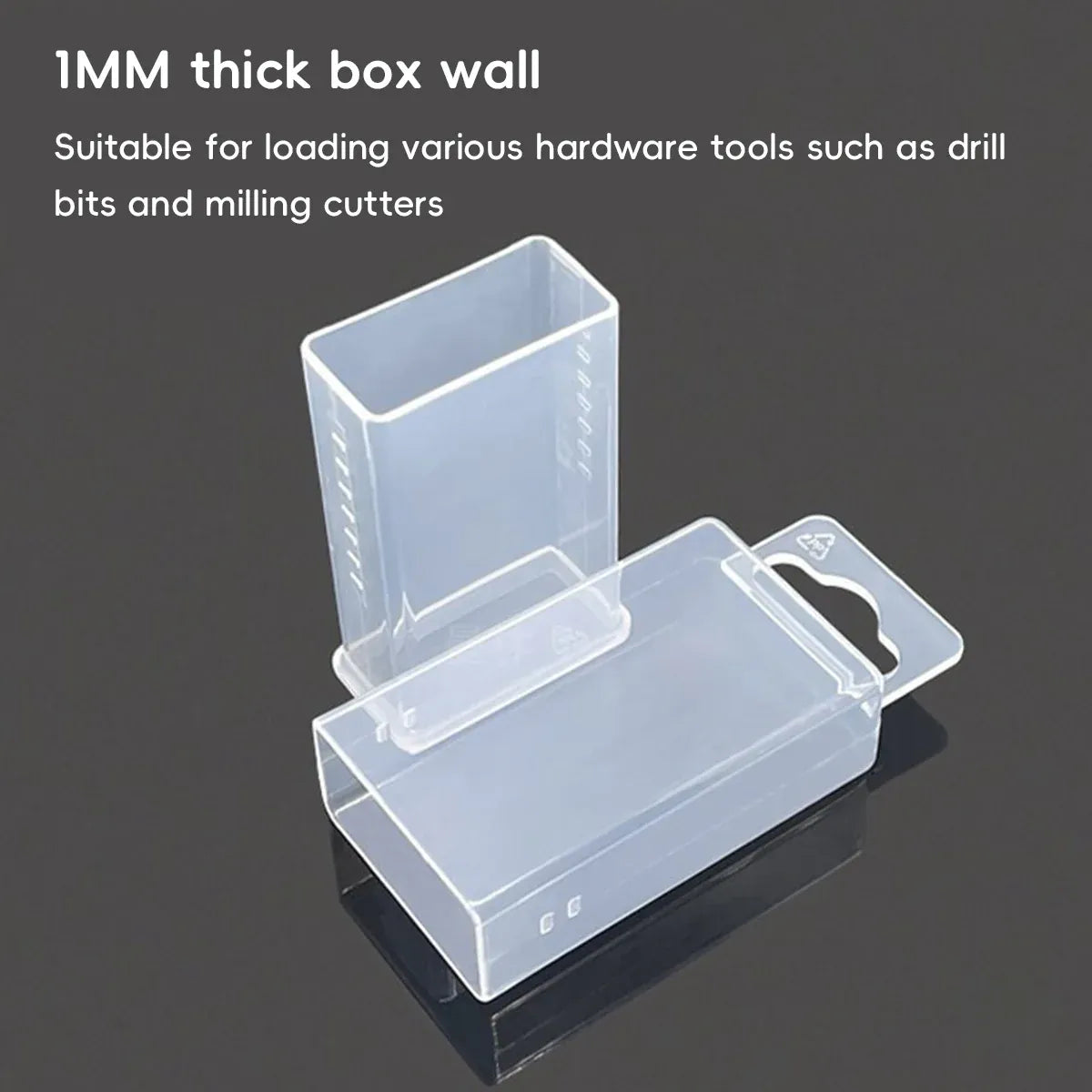 20PCS Mini Transparent Storage Box Telescopic Multi Purpose Clear Home Office - 5.8x5.8x2cm