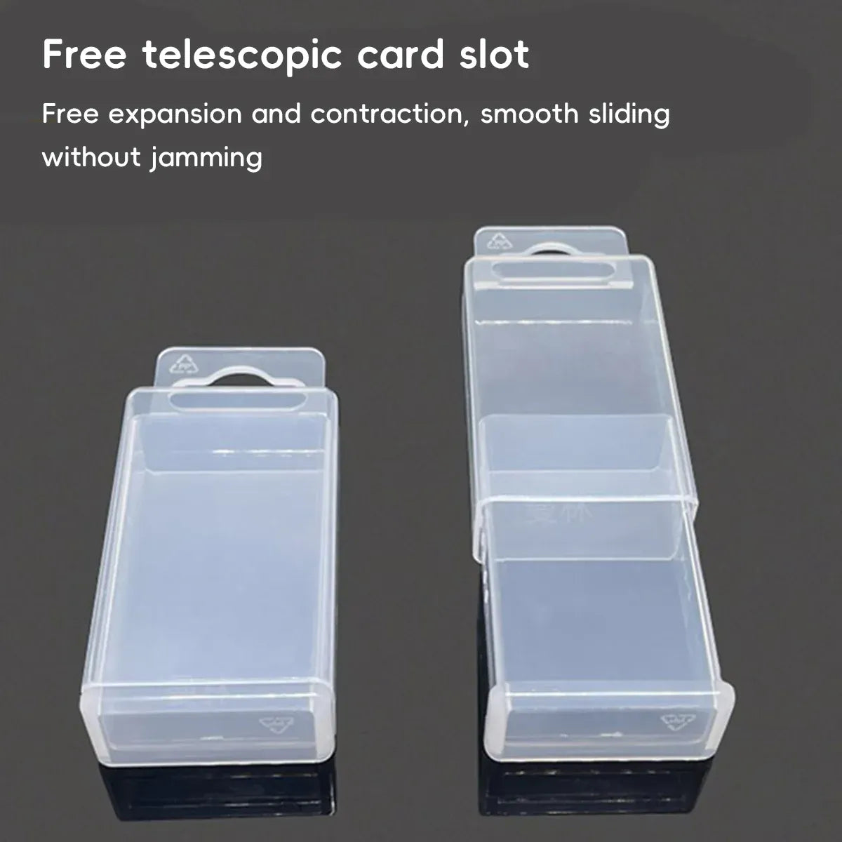 20PCS Mini Transparent Storage Box Telescopic Multi Purpose Clear Home Office - 5.8x5.8x2cm