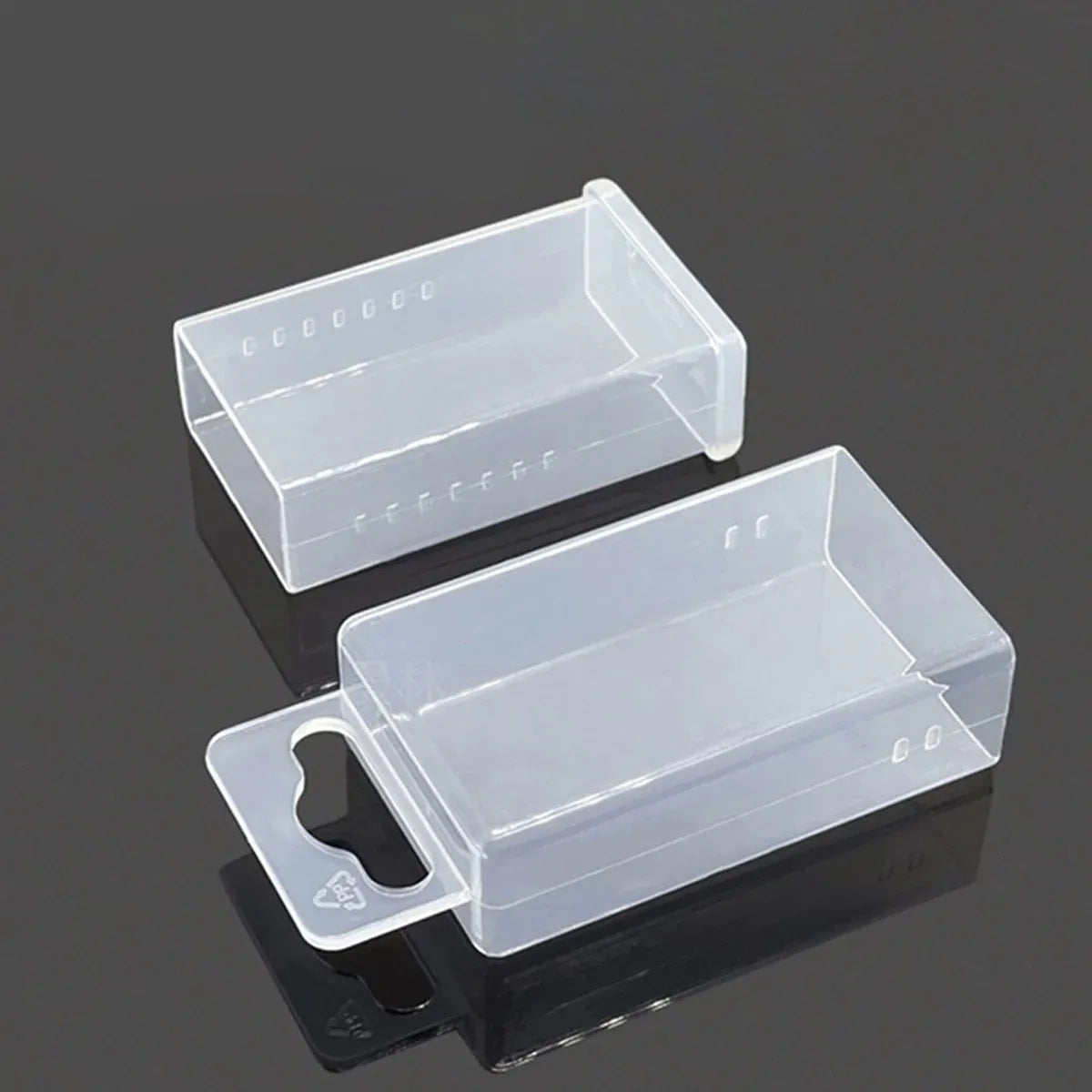 20PCS Mini Transparent Storage Box Telescopic Multi Purpose Clear Home Office - 5.8x5.8x2cm