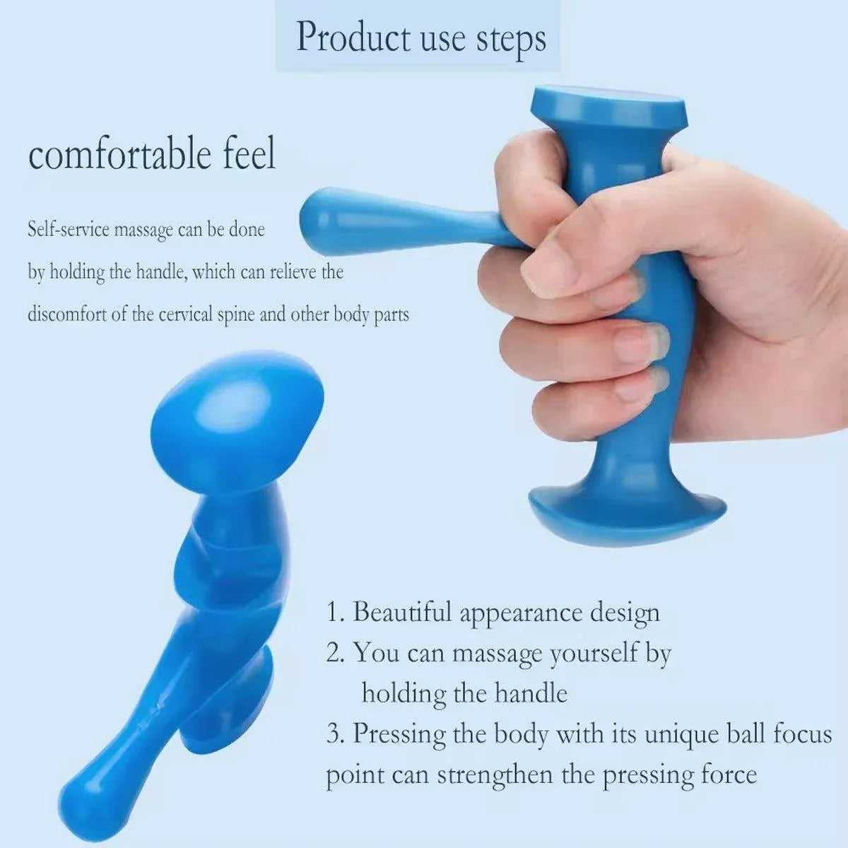 2PCS Acupoint Thumb Massager Trigger Point Muscle Pressing Rehabilitation Tool