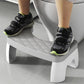 Toilet Stool Anti-Slip Bathroom Footstool for Home Use with Stable Support Design - Black