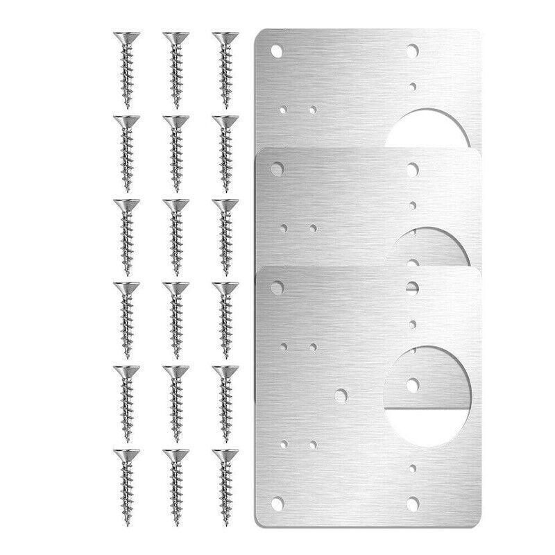 Hinge Repair Plate Rust Resistant Steel Furniture Cupboard Repair Mount Tool Au