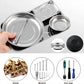 5PCS Stainless Steel Tool Tray Storage Set with Strong Iron-Grip Sturdy for Garage Workshop