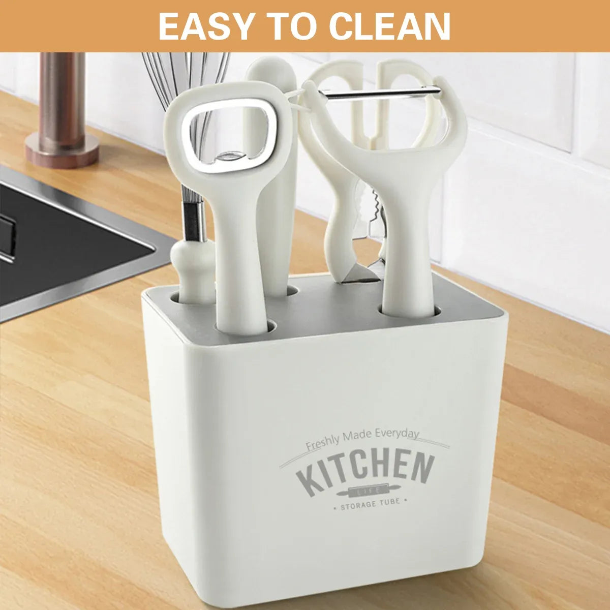 6PCS Kitchen Tool Set Stainless Steel Durable Safe for Home Kitchen Cooking