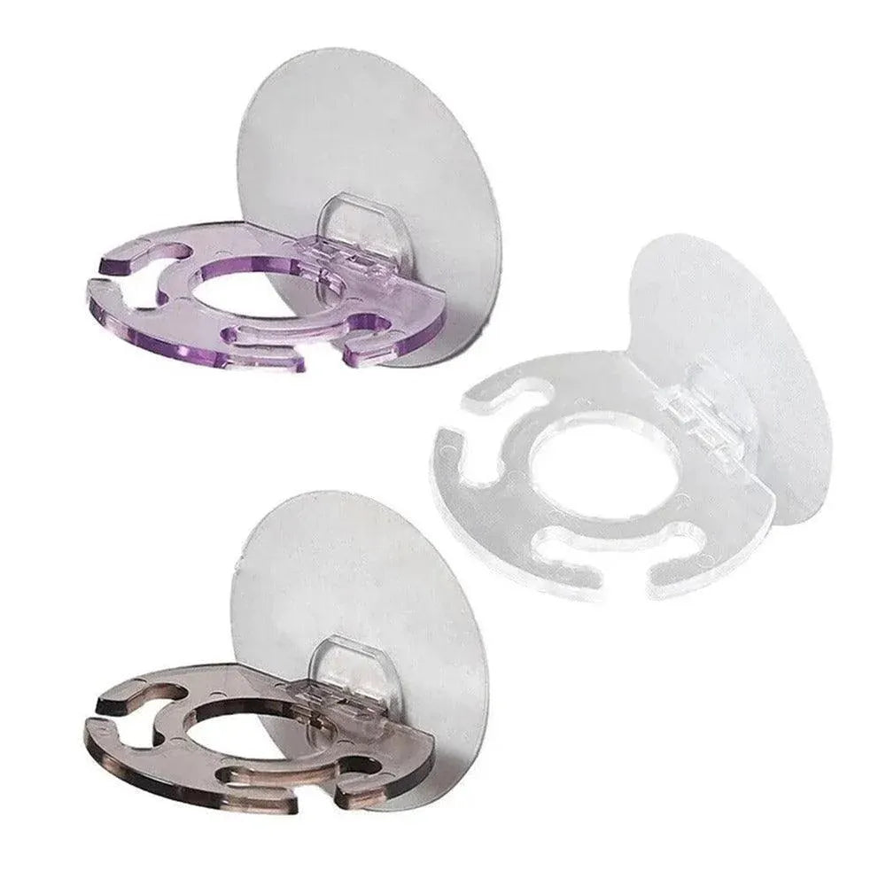 Toothbrush Holder Wall Mount Sucker Bathroom Suction Cup Toothpaste Storage Rack - Clear