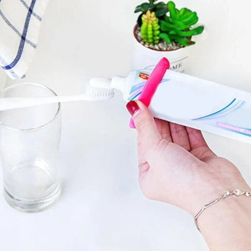2Pcs Plastic Toothpaste Tube Squeezer Cream Dispenser Press Rolling Roller Tool