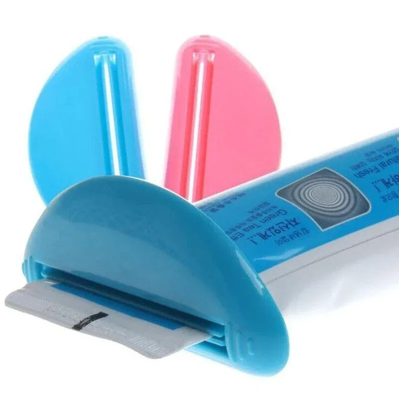 2Pcs Plastic Toothpaste Tube Squeezer Cream Dispenser Press Rolling Roller Tool