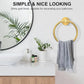 Bathroom Towel Rack Wall Mounted Towel Ring Black Toilet Paper Holder Shelf - Silver