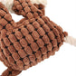 Squeaky Dog Toy Plush Chew Rope Pet Puppy Toys with Squeaker Crinkle for Teething - Pink Chicken