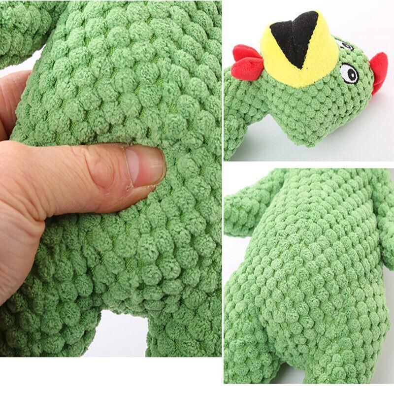 Squeaky Dog Toy Plush Chew Rope Pet Puppy Toys with Squeaker Crinkle for Teething - White Donkey