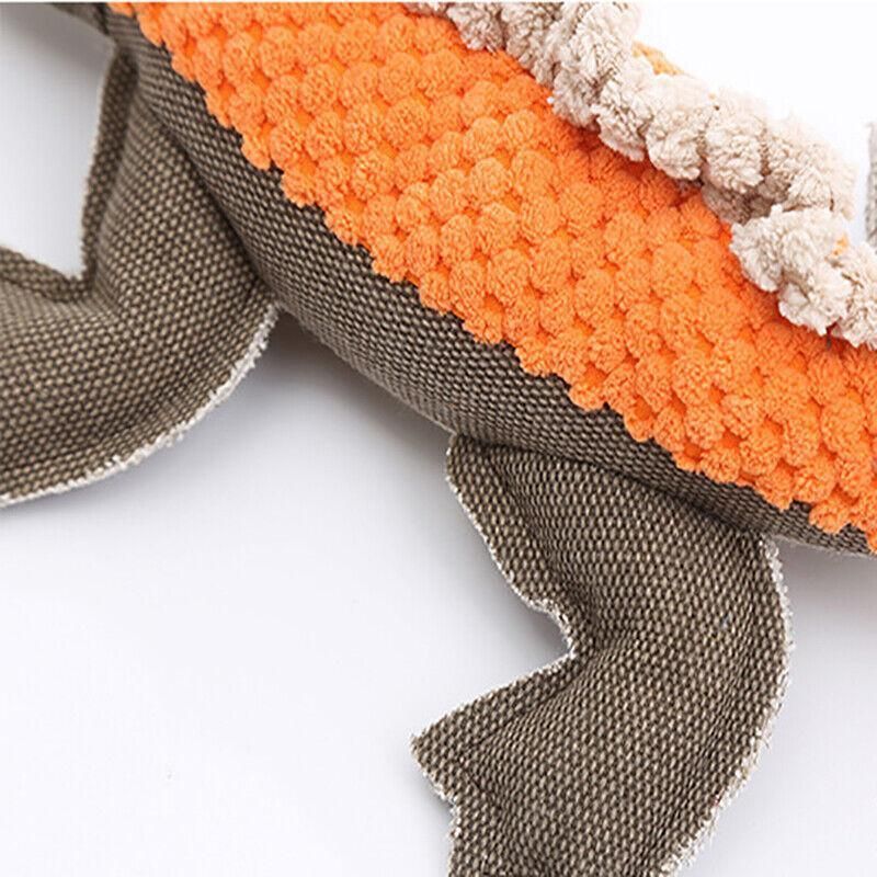 Squeaky Dog Toy Plush Chew Rope Pet Puppy Toys with Squeaker Crinkle for Teething - White Donkey