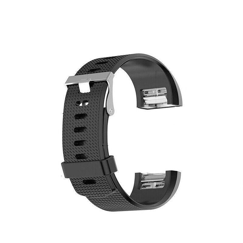 L Size Silicone Watch Wrist Sports Strap For Fitbit Charge Band Wristband Replacement - Lake Blue