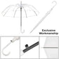 Clear Transparent Umbrella Long Handle Auto Open PVC Rain Parasol 71cm