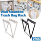 Wall Hanging Garbage Bag Shelf Hook Kitchen Storage Plastic Bag Hanger Rack Trash Bin