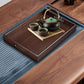 Bamboo Tea Tray Rectangular Tea Table Walnut Colour Fruit Bread Serving Plate - 28-20cm