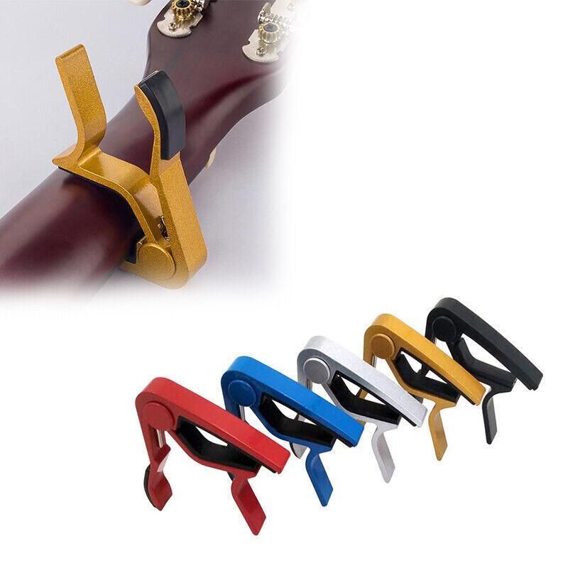 Premium Alloy Capo Quick Change Trigger Clamp For Guitar Banjo Ukulele Mandolin - Yellow