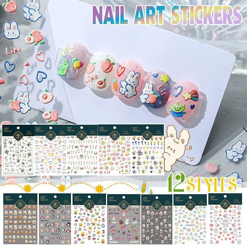 Chinese Style Floral Nail Stickers Gel Nail Stickers for DIY Nail Art - 2565