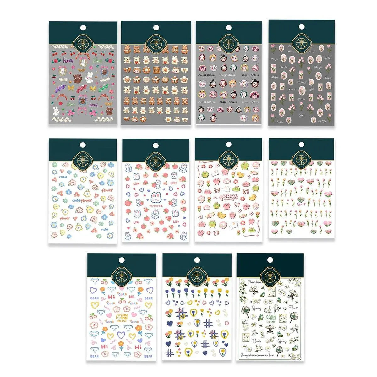 Chinese Style Floral Nail Stickers Gel Nail Stickers for DIY Nail Art - 2565