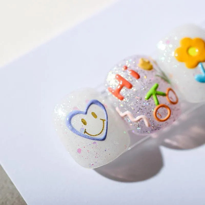 Chinese Style Floral Nail Stickers Gel Nail Stickers for DIY Nail Art - 2565