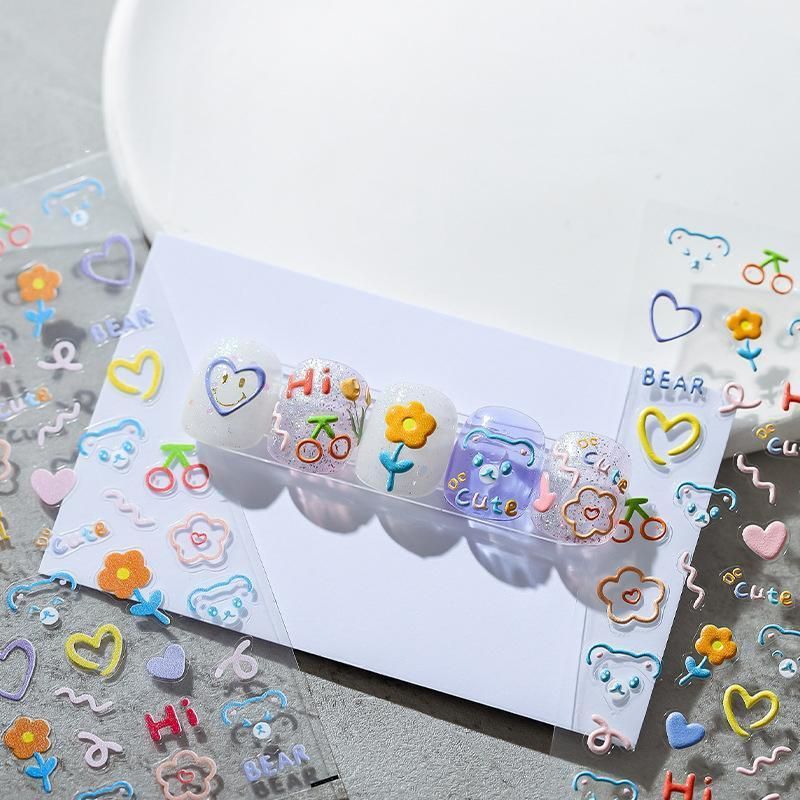 Chinese Style Floral Nail Stickers Gel Nail Stickers for DIY Nail Art - 2565