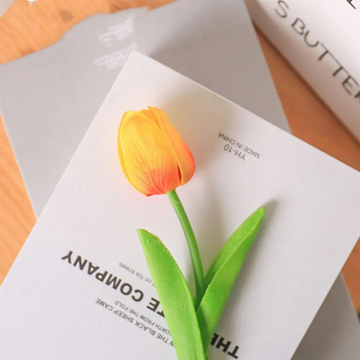 20PCS Real Touch Artificial Tulip Bouquet Fake Flowers for Home Wedding Decor - Pink