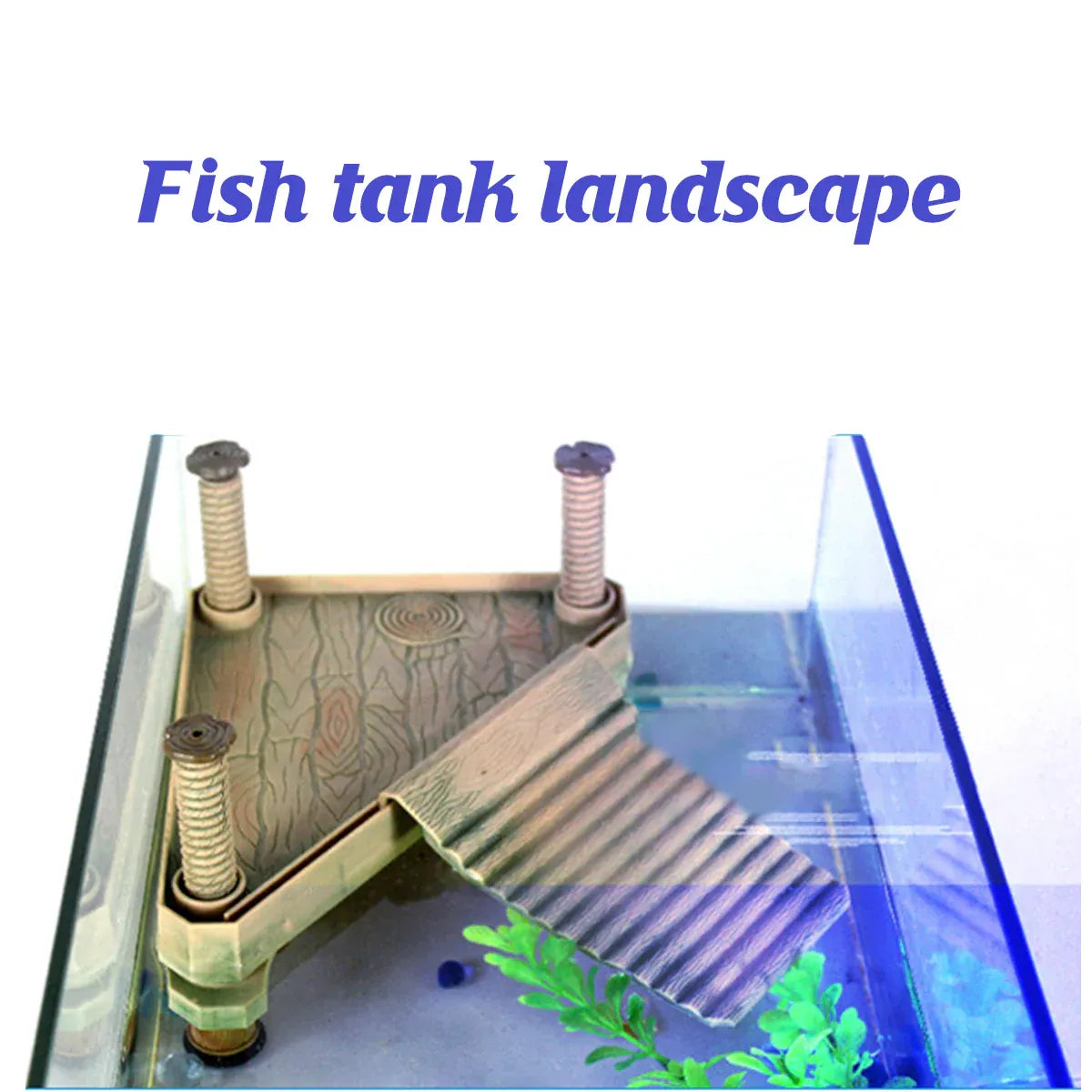 Floating Turtle Platform with Climbing Ramp for Aquariums and Reptile Tanks