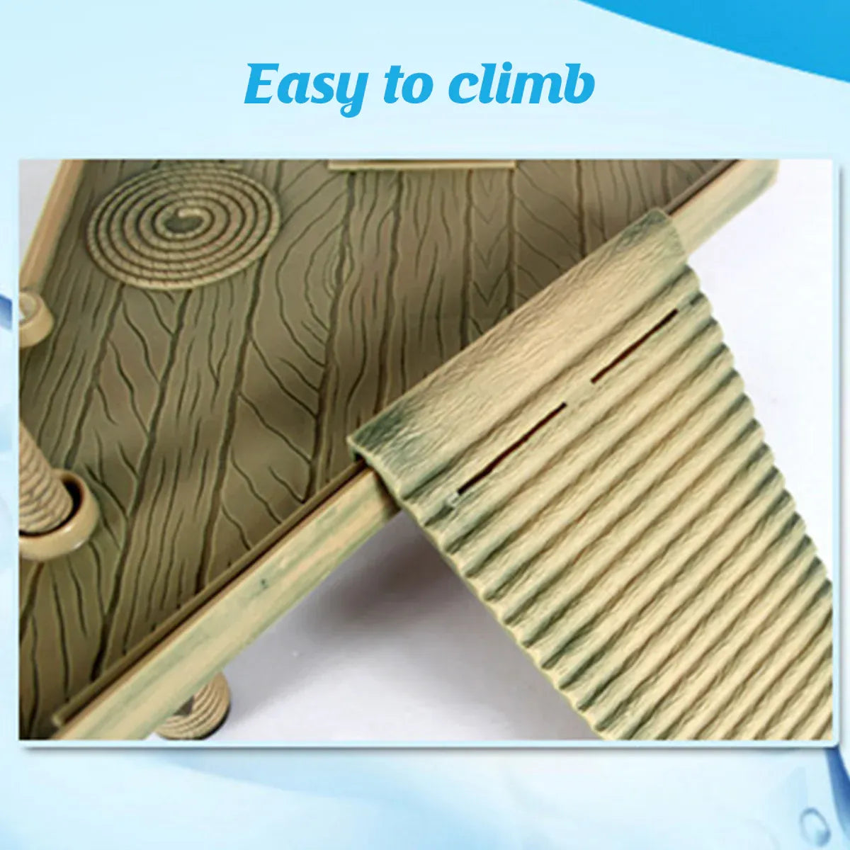 Floating Turtle Platform with Climbing Ramp for Aquariums and Reptile Tanks