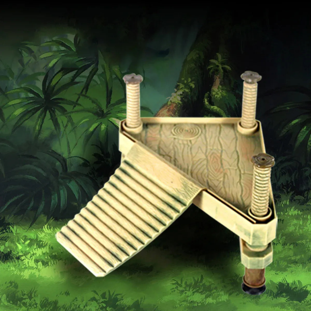 Floating Turtle Platform with Climbing Ramp for Aquariums and Reptile Tanks