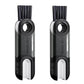 1/2pcs 3-in-1 U Shaped Bottle Thermos Cup Cleaning Brush with Rotating Heads - 2pcs-Grey
