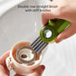 1/2pcs 3-in-1 U Shaped Bottle Thermos Cup Cleaning Brush with Rotating Heads - 2pcs-Grey