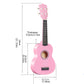 21 Inch Ukulele Beginner 4 String Small Guitar Easy To Learn Clear Sound Use - Pink