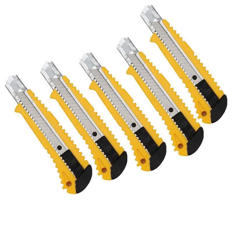 Heavy Duty Box Cutter Pack Snap Off Retractable Blade Long Last Hand Craft Tool - Sealed 2PCS