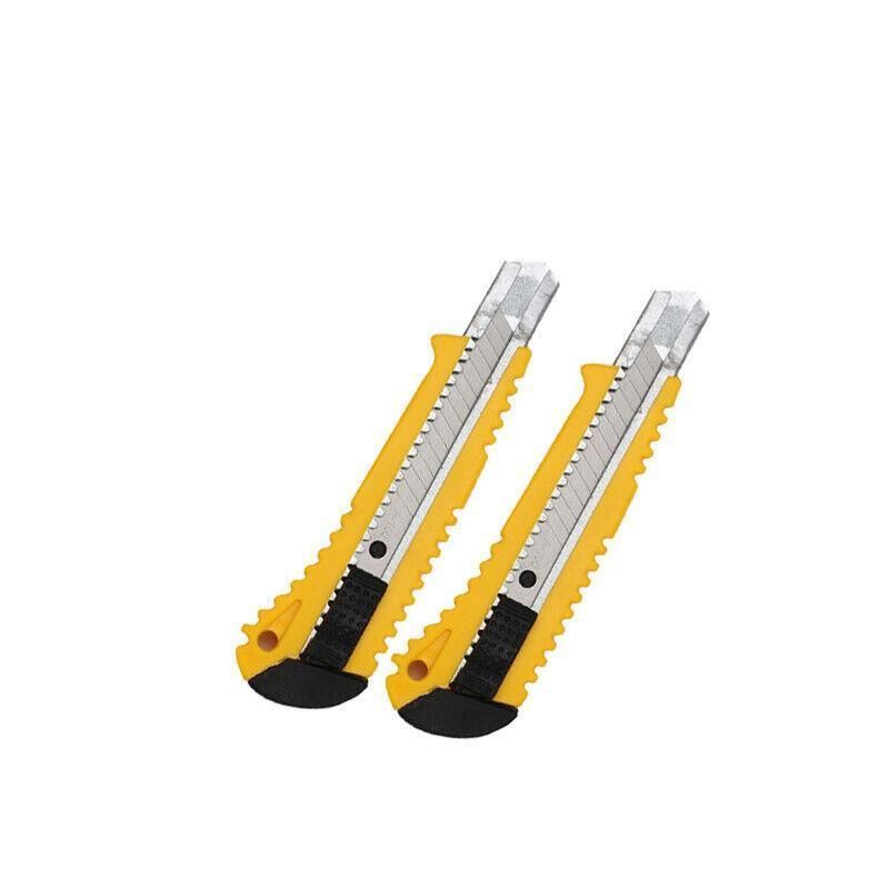 Heavy Duty Box Cutter Pack Snap Off Retractable Blade Long Last Hand Craft Tool - Sealed 2PCS