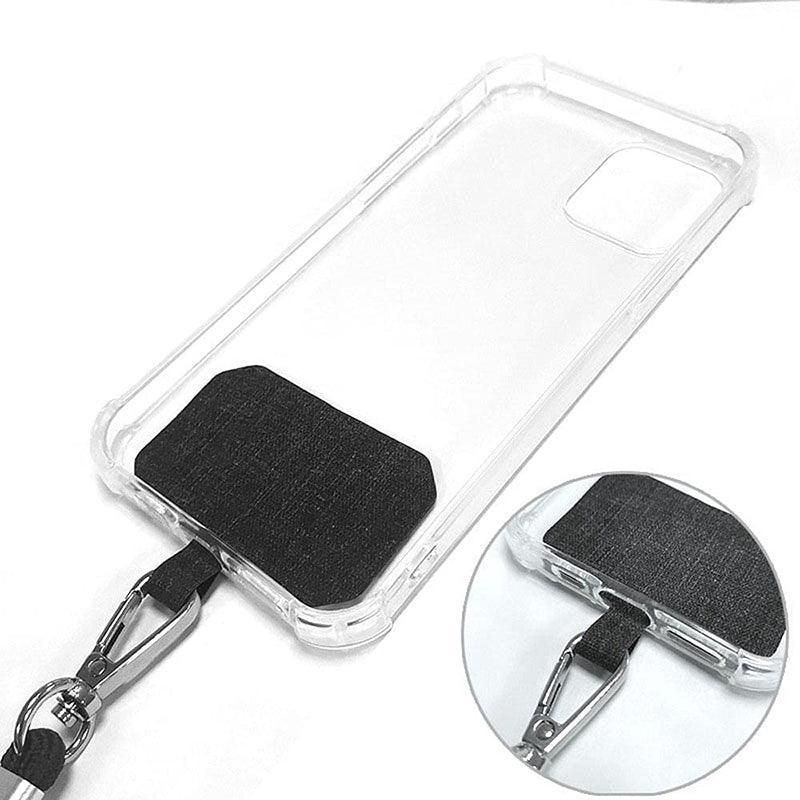 Adjustable Phone Lanyard with Patch for Most Cases Neck Strap Holder - Blue