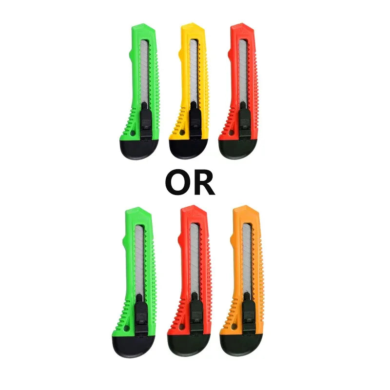 1/2/3PCS Utility Stanley Knife With Blades Blade Retractable Heavy Duty Box Cutter - Yellow-1PC