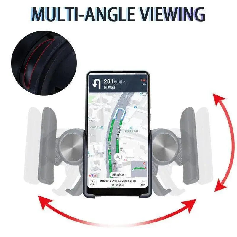 Gravity Phone Holder for Car Air Vent Mount Auto-Clamp Cradle Bracket - Red*2