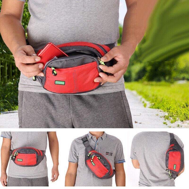Fanny Pack Zip Pouch Hiking Climbing Sport Bum Waist Bag - Green