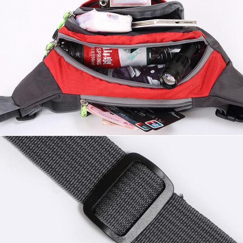 Fanny Pack Zip Pouch Hiking Climbing Sport Bum Waist Bag - Green