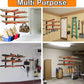 2PCS Wall Mounted Folding Storage Rack Carbon Steel Multi-Layer Organizer